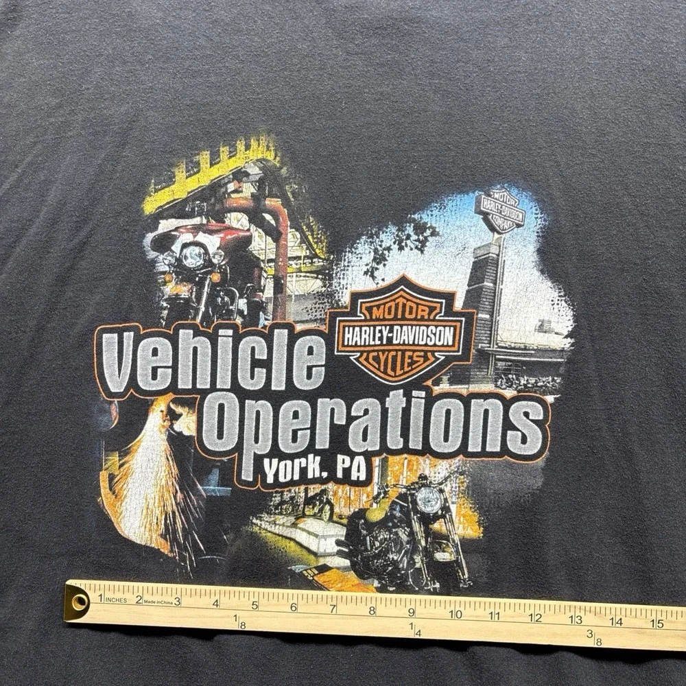 Harley Davidson Vehicle Operations York PA Mens 3XL T-Shirt Long Sleeve USA Made